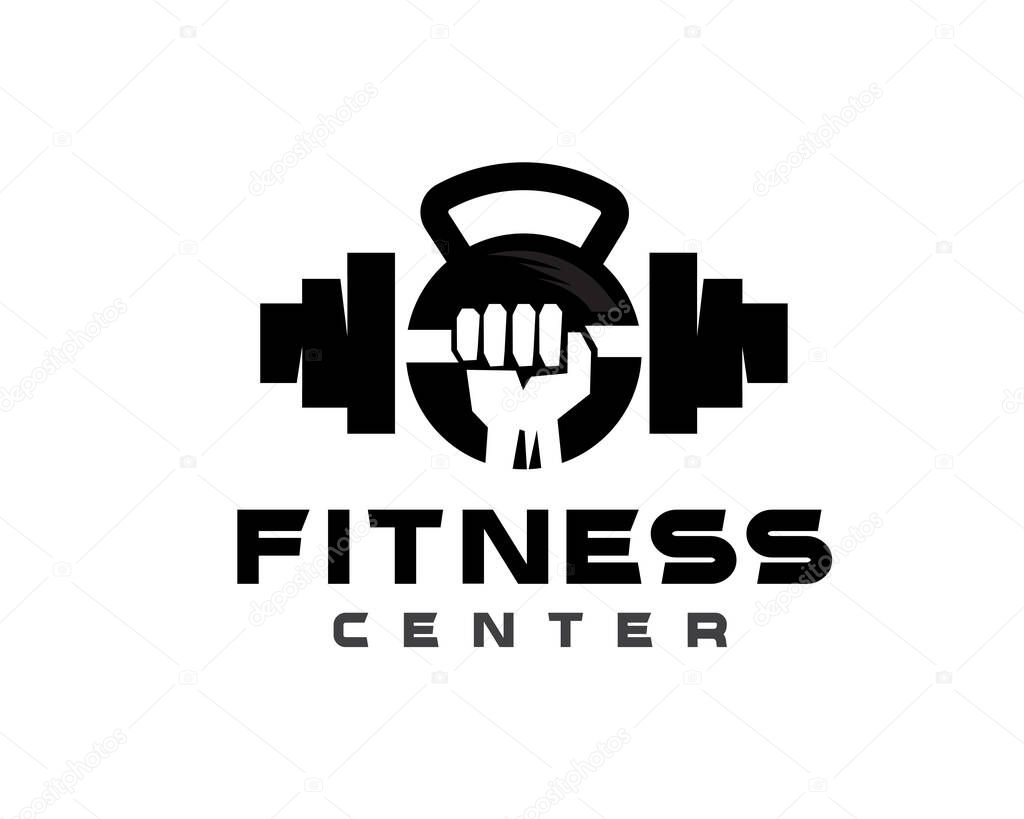 Hand muscle gym logo design inspiration