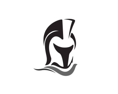 Basit miğfer Sparta logo tasarımı ilham kaynağı
