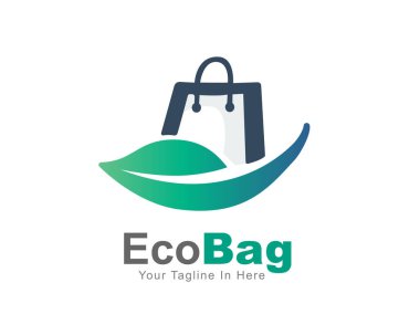 Eko çanta yaprağı logosu tasarımı ilham verici