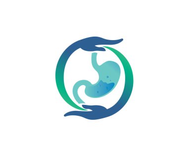 Mide bakım logosu tasarımı ilhamını daire içine al