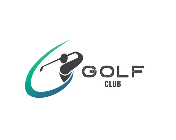 Soyut Golf Insan Salıncak Logo Tasarımı Ilham — Stok Vektör