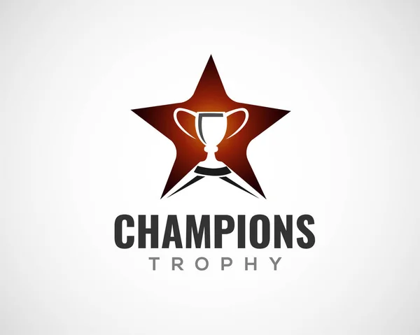 Star Trofee Kampioenen Logo Symbool Ontwerp Sjabloon — Stockvector