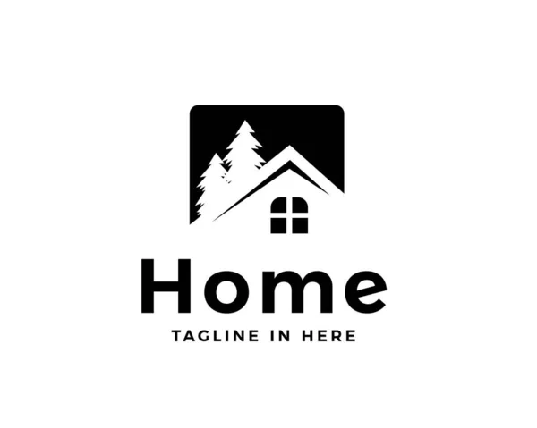 Zarif ev çam bahçesi logosu tasarımı ilham verici