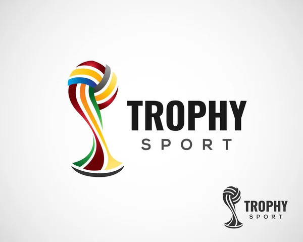 Abstracte Bal Trofee Sport Logo Pictogram Logo Ontwerp Illustratie — Stockvector