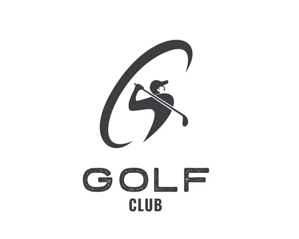 Původní Abstrakt Player Golf Logo Design Inspirace — Stockový vektor