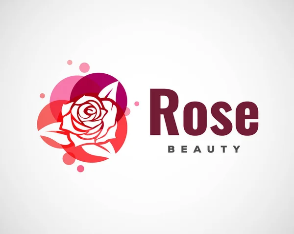 Belleza Rosa Espacio Negativo Logotipo Símbolo Diseño Ilustración — Vector de stock