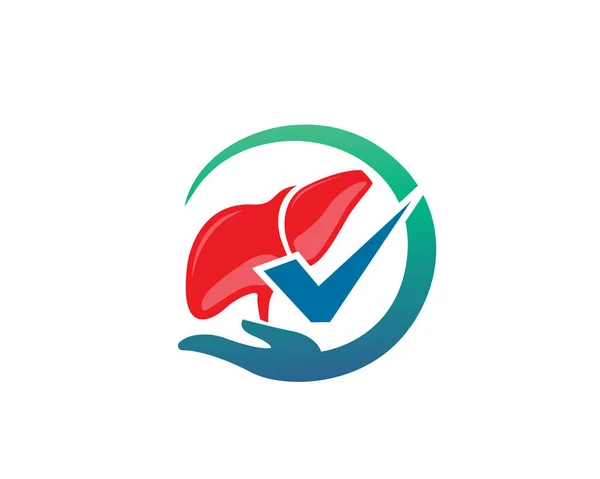 Leber Check Medizinische Versorgung Logo Design Inspiration — Stockvektor