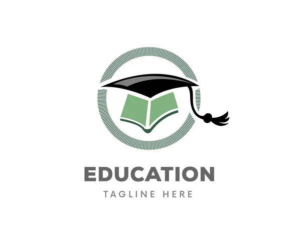 soyut Çember kitap şapkası lisansüstü eğitim logosu tasarımı çizimi