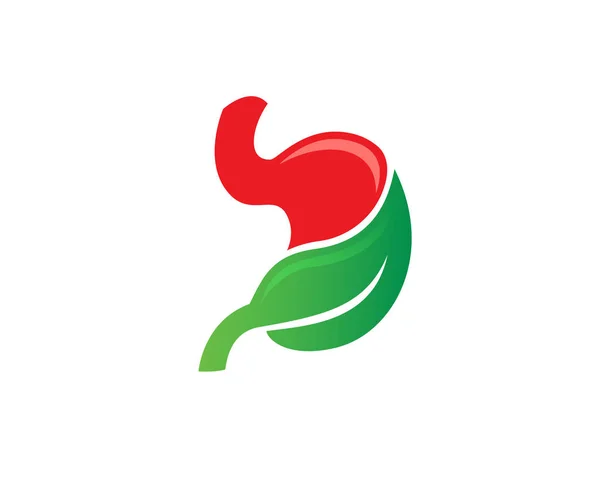 Натуральный Зеленый Желудок Травяной Дизайн Логотипа Медика Вдохновение — стоковый вектор