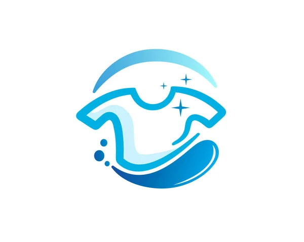 Einfache Reinigungstuch Wäsche Logo Design Inspiration — Stockvektor
