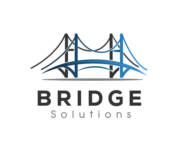 Abstract bridge street vector logo symbol design template