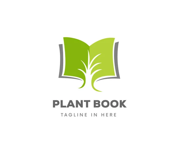 bitki ağacı yetiştirme kitap bahçesi belge bilgi logosu tasarım illüstrasyonuName