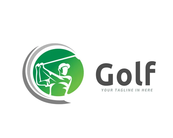 Circle Golf Logo Design Inspirace — Stockový vektor