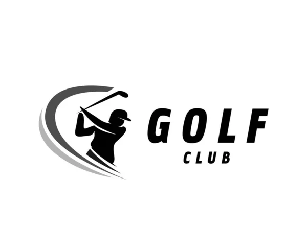 Počáteční Golf Swing Art Logo Design Inspirace — Stockový vektor