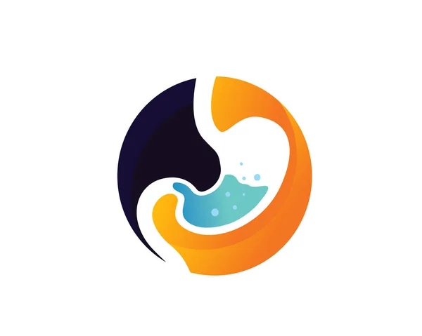 Circle Icon Stomach Logo Design Inspiration — Stock Vector
