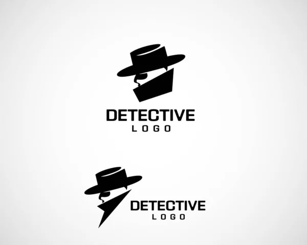 Detective Spia Internet Hacker Logo Simbolo Modello Design — Vettoriale Stock