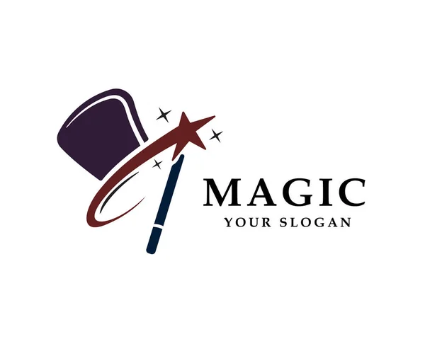 Çubuk yıldız logo tasarımlı sihirli şapka.