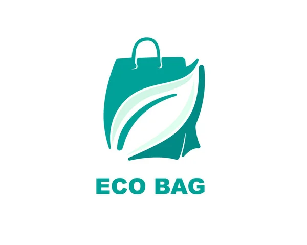 Eco Bag Shopping Logo Design Inspiración — Vector de stock