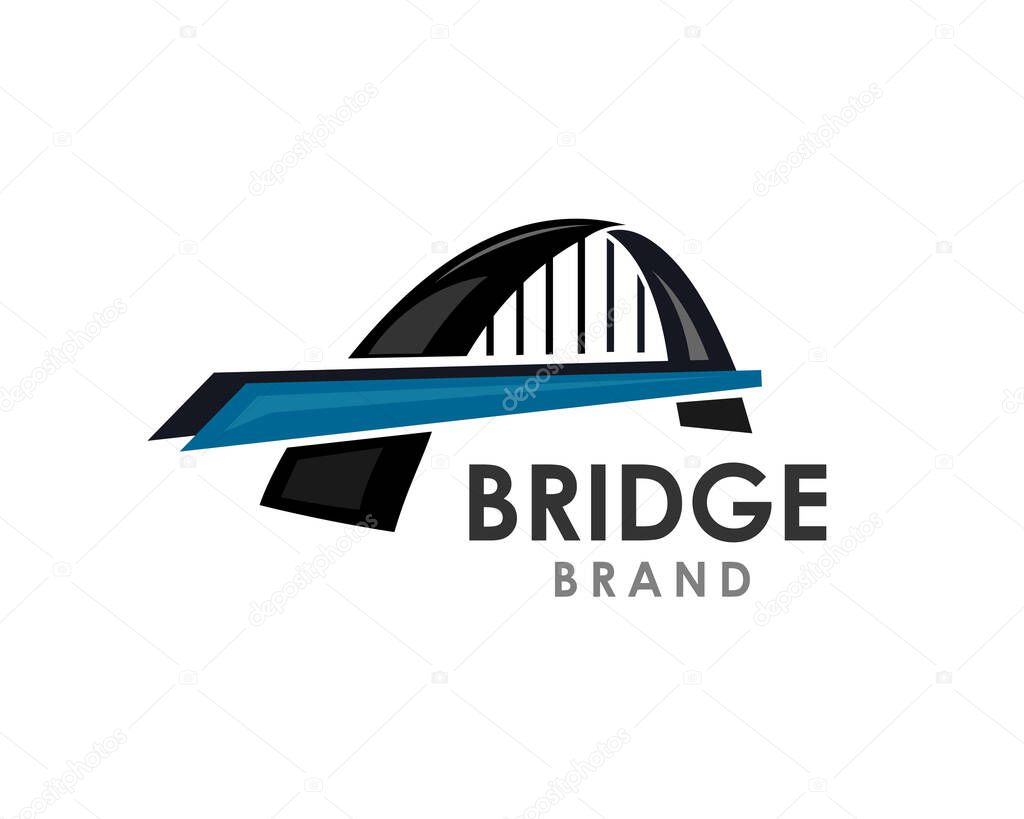 Abstract bridge form A letter initial logo symbol design template