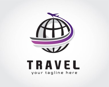 Vektör çizimi. logo tasarım seyahat şirketi 