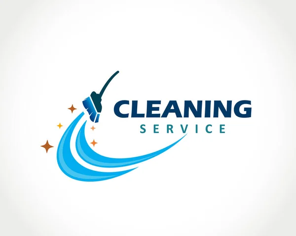 Ilustración Vectorial Logo Design Cleaning — Archivo Imágenes Vectoriales