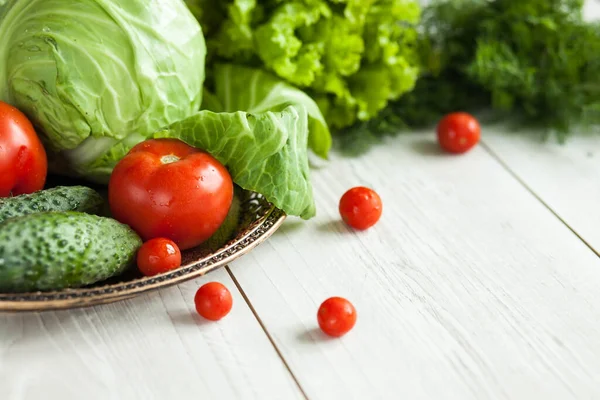 Légumes Frais Sur Table — Photo
