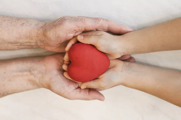 Close Man Holding Heart — Stock Photo, Image