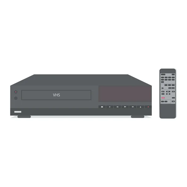 VCR com controle remoto . — Vetor de Stock