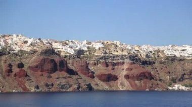 Santorini Island, Yunanistan - gemiden görüntülendi