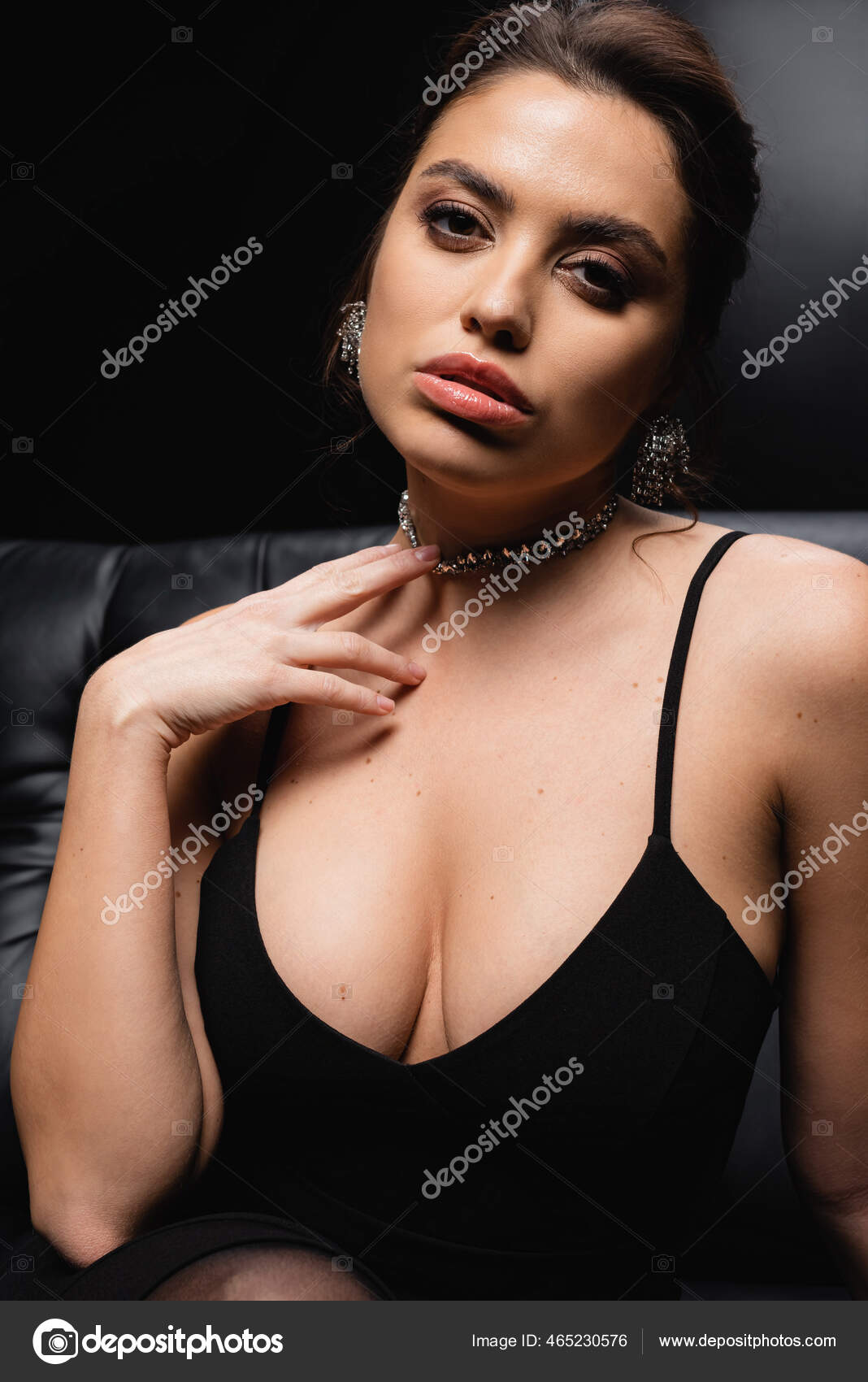 A Beautiful Woman With A Bra And Slip Stock Photo, Picture and