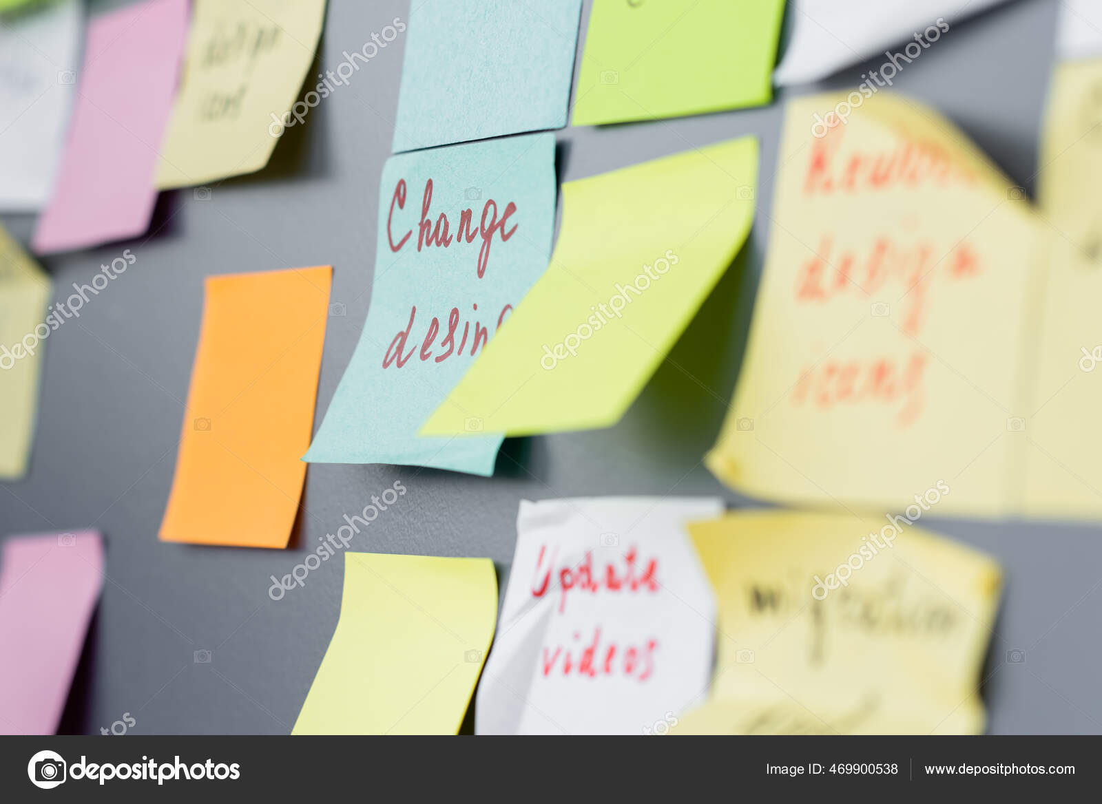 Colorful Sticky Notes Lettering Board Office — Stock Photo © Ischukigor ...