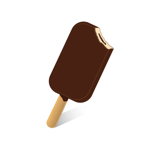 Helado en chocolate. — Vector de stock