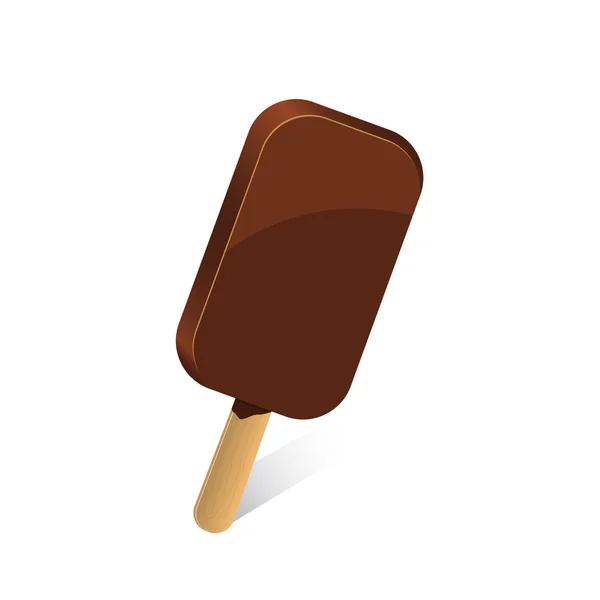 Helado en chocolate. — Vector de stock