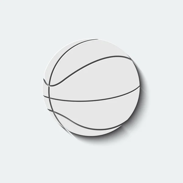 Pallacanestro, icona silhouette palla . — Vettoriale Stock