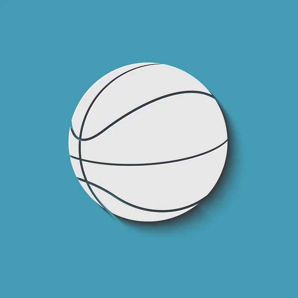 Baloncesto, icono de la silueta de pelota . — Archivo Imágenes Vectoriales