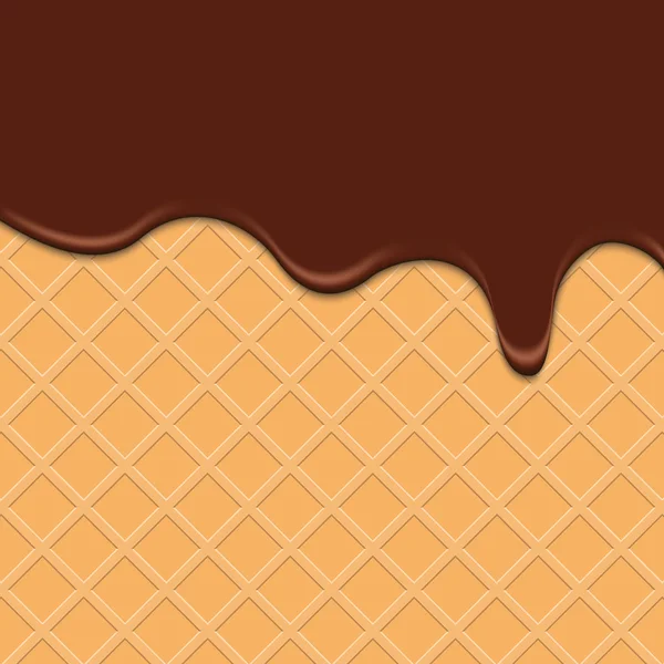 Flujo de fondo de oblea de chocolate . — Vector de stock