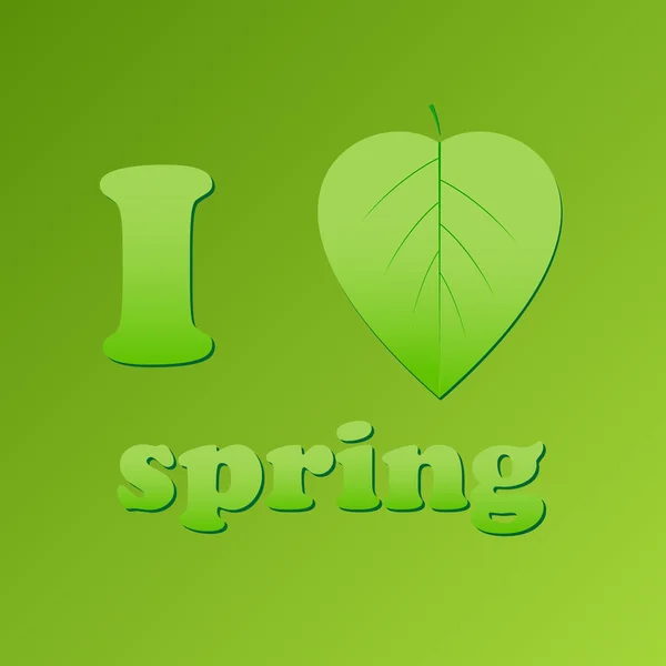 Én szeretem a tavaszi. — Stock Vector