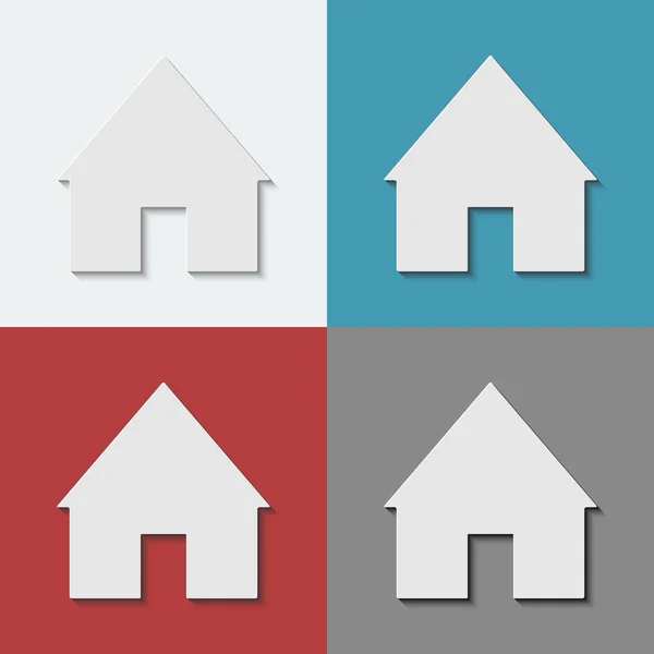 Un conjunto de casas en diferentes fondos . — Vector de stock