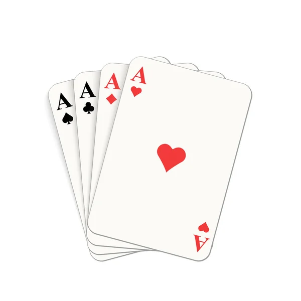 Casino-Glücksspiel spielen. Gewinnende Pokerhand. — Stockvektor