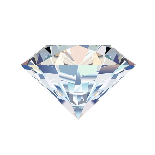 Diamanten, sieraden, edelsteen. Geïsoleerde vectorillustratie op witte achtergrond. — Stockvector