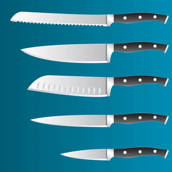 Kitchen knives — Stock Vector