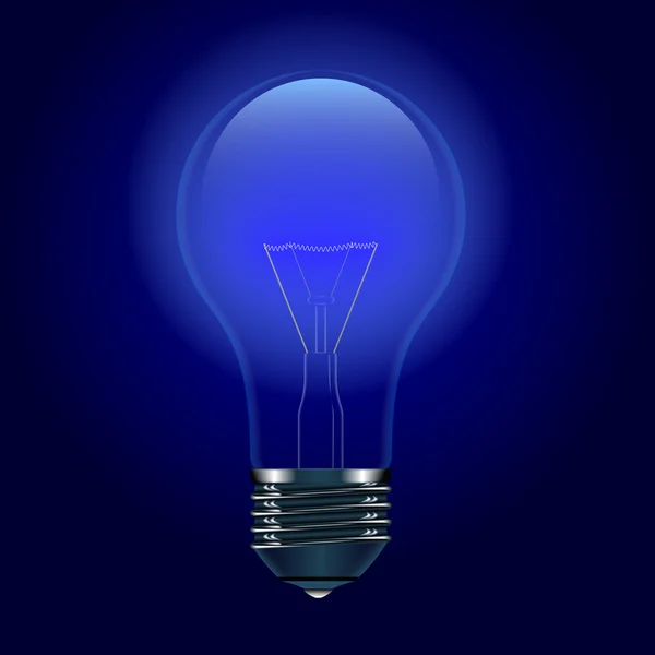 Glowing light bulb. — Stock Vector