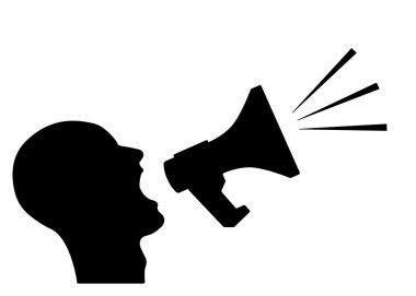 Elinde megafon olan adam..