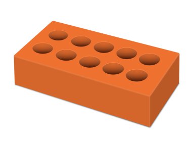 Beyaz arkaplanda tuğlalar.