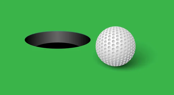 Golf sobre un fondo verde . — Archivo Imágenes Vectoriales