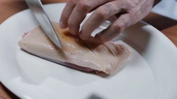 Špičková Kuchyň Pekingská Kachna — Stock video