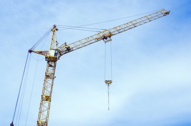 Gökyüzü arka plan üzerinde Vinçler