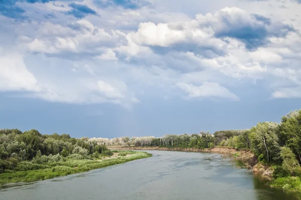 Ural River before the storm Stock Picture