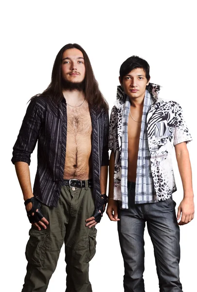 Dwóch młodych mężczyzn. Europejskich i azjatyckich — Zdjęcie stockowe