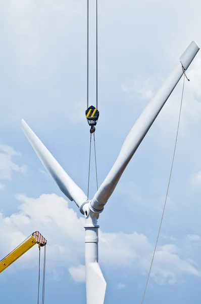 Instalacji turbin wiatrowych — Zdjęcie stockowe